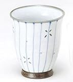 彫十草　コップ（青） 【湯呑 美濃焼】 【3個組】