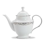 Lenox Coronet Platinum Bone China Teapot