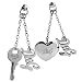 D & G Heart and Key Earrings DJ0561