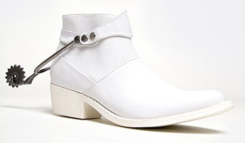 YRU Shoes WEST Western Style Ankle Boot Bootie with Harnes