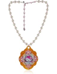 Tarina Tarantino Hello Kitty "Pink Head" Portrait Pendant Necklace On Pearls
