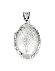 Genuine IceCarats Designer Jewelry Gift Sterling Silver Med Oval Locket