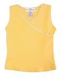 Girl's Sleeveless Scallop Trim Top, 6 - 12m, yellow