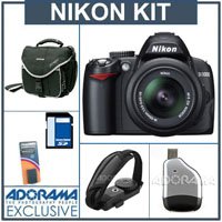 Nikon D3000 10.2 MP DSLR Camera w/ 18-55mm f/3.5-5.6G AF-S DX VR Lens - USA Warranty - with 8GB SD Memory Card, Spare EN-EL9 Lithium-Ion Rechargeable Battery,Slinger Camera Bag, USB 2.0 SD Card Reader, Camera Grip Hand Strap
