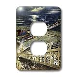 Sandy Mertens New Jersey - Steel Pier of Atlantic City, NJ (Vintage 1911-1918) - Light Switch Covers - 2 plug outlet cover