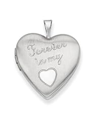Genuine IceCarats Designer Jewelry Gift Sterling Silver 20Mm Forever In My Heart Locket