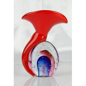 Handmade Art Purple & Red Sommerso Vase 100% Hand Blown Art X371-3Murano Glass Purple & Red Sommerso Vase 100% Hand Blown Art X371-3