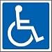 HANDICAP SYMBOL 6 x 6 Adhesive Dura Vinyl 5 Yr Sign