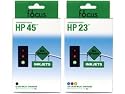 Remanufactured HP 45 & 23 Ink Cartridges Combo 2-Pak: 1 Black / 1 Color