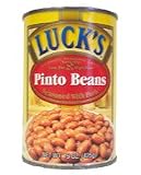 Luck's Pinto Beans with pork 15 oz. 24 count