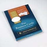 Credentials Collection Business Cards, 25% Cotton Fiber, 12-pt. 250/bx, Ivory
