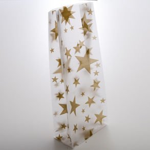 Frosted Gold Star Bags Frosted Gold Star Bags