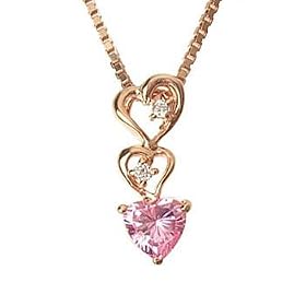 [�~�[]me. �l�b�N���X SV925 �g���v���n�[�g�l�b�N���X (PinkGold�R�[�e�B���O) 95-2341pg