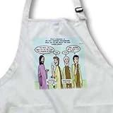 Rich Diesslins Funny Cartoon Gospel Cartoons - Mark 12-28-34 Love God and Your Neighbor as Yourself - Pharasees Score - Aprons
