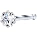 18 Gauge Clear Star Cubic Zirconia Nose Bone