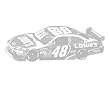 Nascar Jimmie Johnson - Semi-Transparent Self-Stick Wall Accent Mural/Sticker