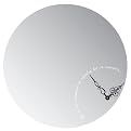 Moments Mirrored Clock with Black Hands