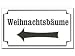 Schild aus Dibond Weihnachtsb�ume mit Pfeil nach links 1000 x 500 mm PV_Firmens