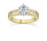0.83 CT OVAL DIAMOND 18K YELLOW GOLD RING NEW