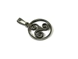 Celtic Triskelion Silver Plated Pendant, 7/8"