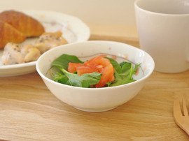 花てまり　ゆらぎ4寸鉢（赤）（12cm）　和食器/かわいい食器/女性用/小鉢/ボウル/ピンク食器
