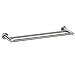 Gatco 4694 Channel Double Towel Bar, Satin Nickel, 24 Inch/Wall Mounted Double Bath Towel Bar for Bathroom