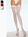 Leg Avenue - Nylon-Overknee ger&uuml;scht mit Schleife - LA 6010