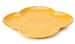 Chantal Ceramic Talavera Style 14 3/4 Inch x 14 3/4 Inch Four Round Serving Platter, Glossy Curry Yellow
