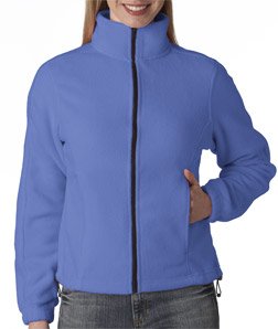UltraClub Ladies' Iceberg Fleece Full-Zip Jacket S Carolina Blue