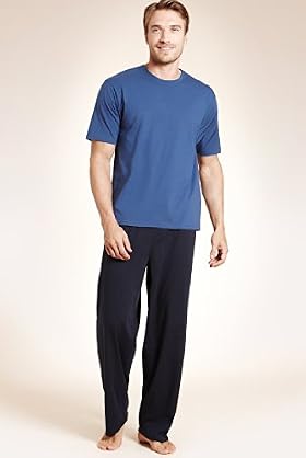 Pure Cotton Short Sleeve Crew Neck Pyjamas