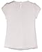 Quality Embellished Bead Collar Ruffle Shoulder Tops T-Shirts Blouse