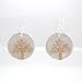 Round Tree of Life Dangle Earrings in Sterling Silver and Gold Vermeil, #8491