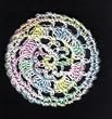 Pale Pastels Multi Floral Crocheted Hair Bun Cover- MEDIUM