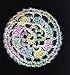 Pale Pastels Multi Floral Crocheted Hair Bun Cover- LARGE
