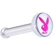 White Pink Playboy Rabbit Head Nose Bone