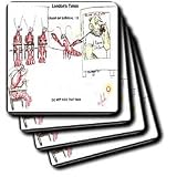 Londons Times Fish Fishing Deep Beneath Cartoons - Crawfish School Basics Do Not Kiss Cajuns - Coasters
