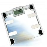 All-In-One Body Weight Scale (glass top) (13"H x 13"W x 3"D)