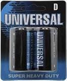 UNIVERSAL BATTERY D5928/5328 Super Heavy-Duty Batteries (D 2-pk)