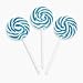 Light Blue Swirl Pops (24)