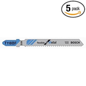 BOSCH T118BF 3" 14 TPI Bi-Metal Bosch Shank Jigsaw Blade 5 Pack