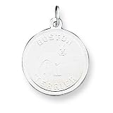 Sterling Silver BoSton Terrier Disc Charm with 20 inch Sterling Silver Chain