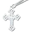 Solid Sterling Silver Cross Necklace
