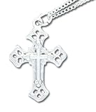 Solid Sterling Silver Cross Necklace