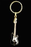 Electric Bass Guitar Key Chain - Black - B001J0PHRG