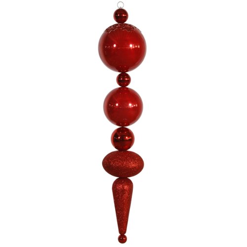 Buy 55" Red 3-Finish Commercial Size Shatterproof Christmas Ball Finial
Ornament with discount price