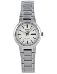 Seiko Womens SYME39K1 Seiko 5 Automatic Light Silver Dial Stainless Steel Watch