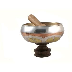 Tibetan Singing Bowl- 5.5 Inch Silver