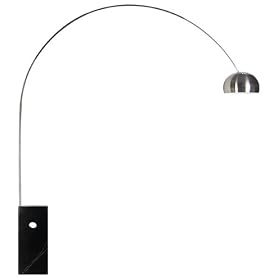 Street - Arco Style Marble Floor Lamp (Black)