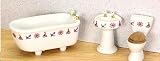 Dollhouse Miniature Nautical Bathroom Set of 3