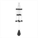 Temple Bells Windchimes Garden Wood Metal Bronze 